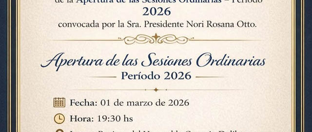 25 de Mayo: el Concejo Deliberante convoca a la Apertura de Sesiones Ordinarias 2026